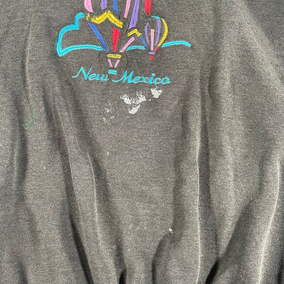 90’s VTG Albuquerque New Mexico Hot Air Balloon Paint Splatter Sweatshirt - Picture 5 of 7